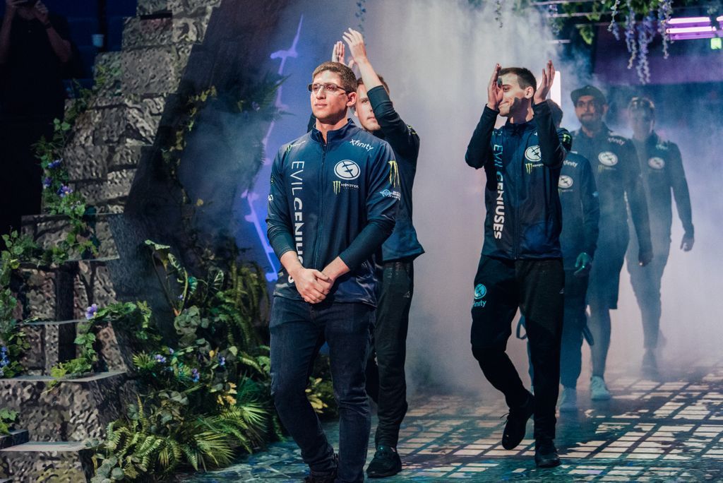 Игроки Evil Geniuses | Источник: twitter @dota2ti