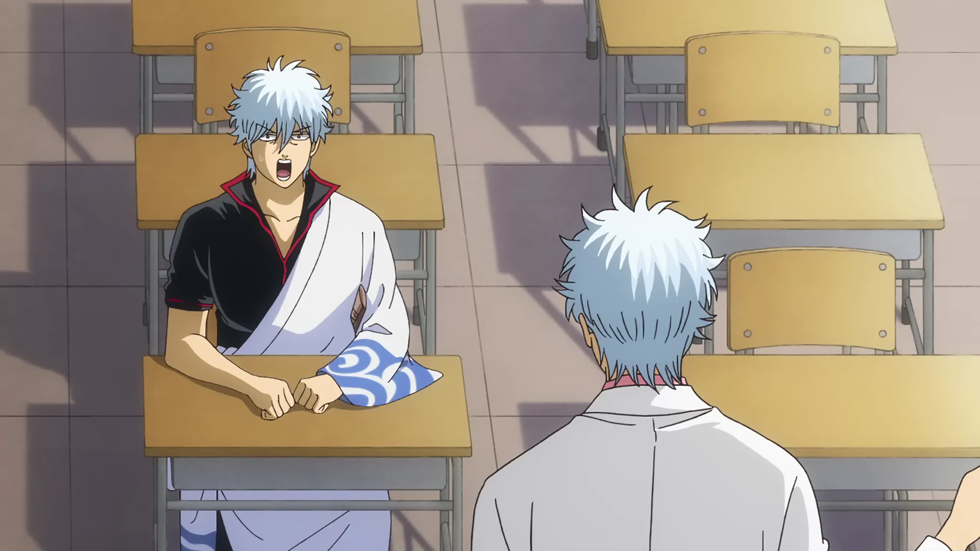 Кадр из тизер-трейлера аниме «Гинтама: 3-Z класс Гинпати-сэнсэя»