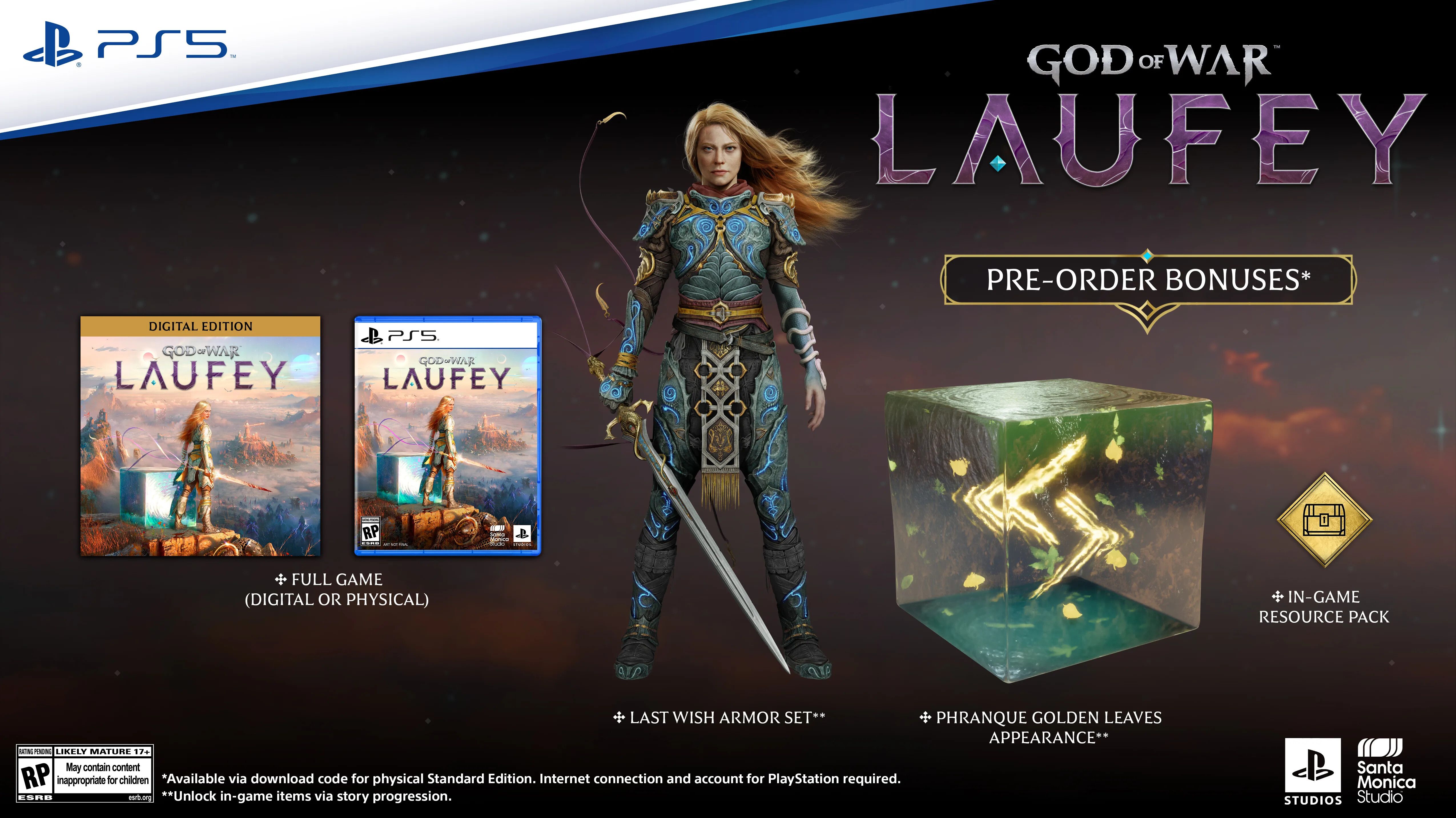 Бонусы за предзаказ стандартного издания God of War Laufey. Источник: Sony