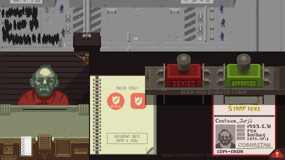 Скриншот из игры Papers, Please