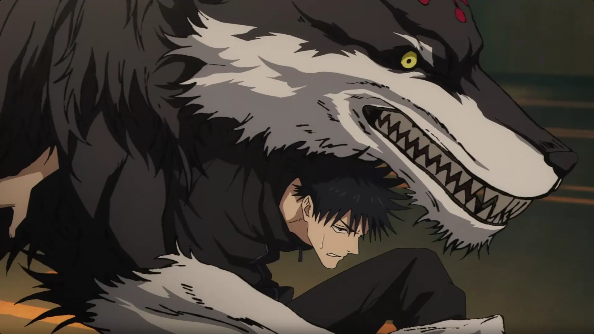 Кадр из аниме «Магическая битва: Смертельная миграция»