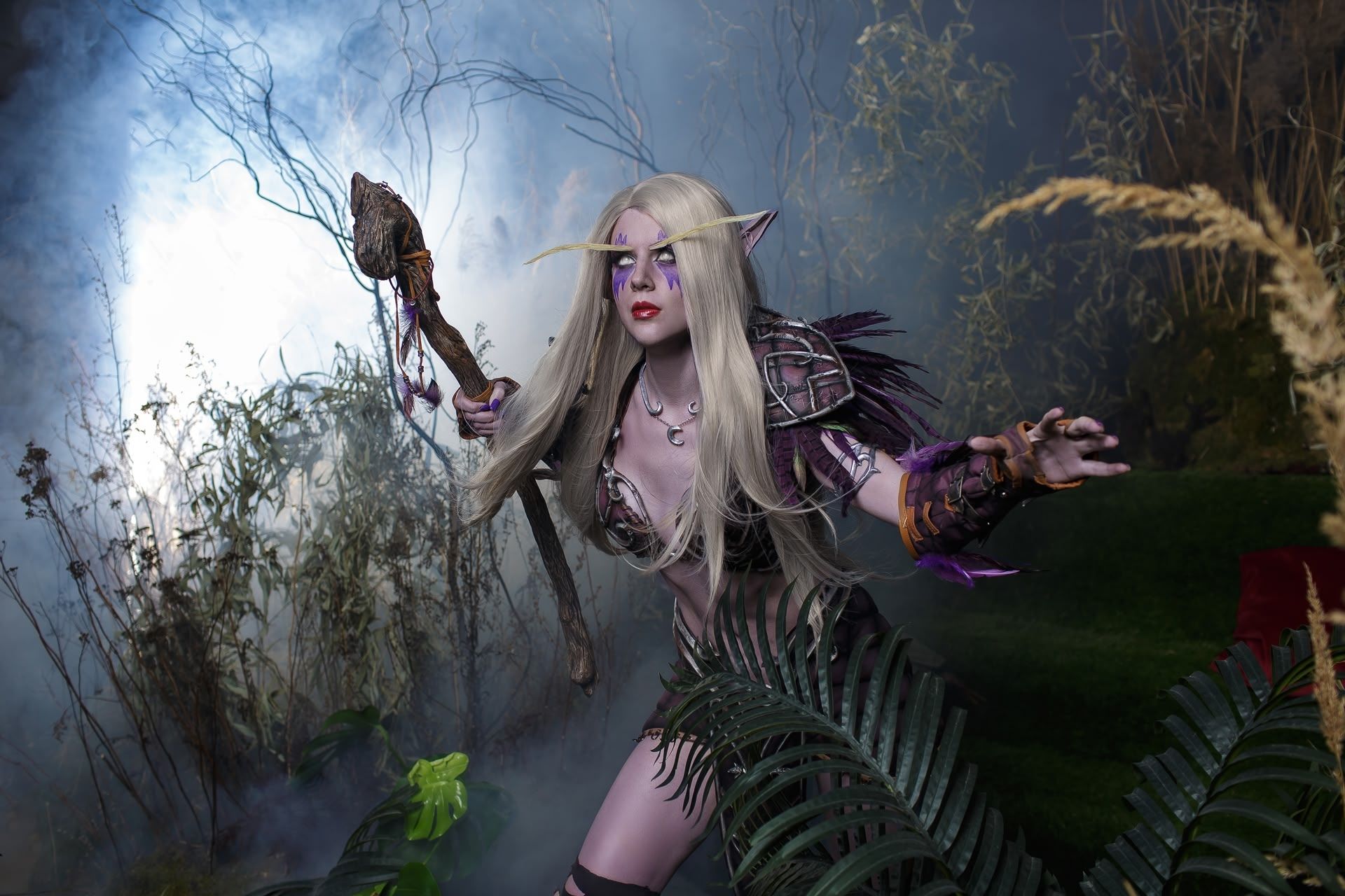 Косплей на ночную эльфийку из World of Warcraft. Косплеер: Алина Aneli Воронцова. Источник: vk.com/club70093488