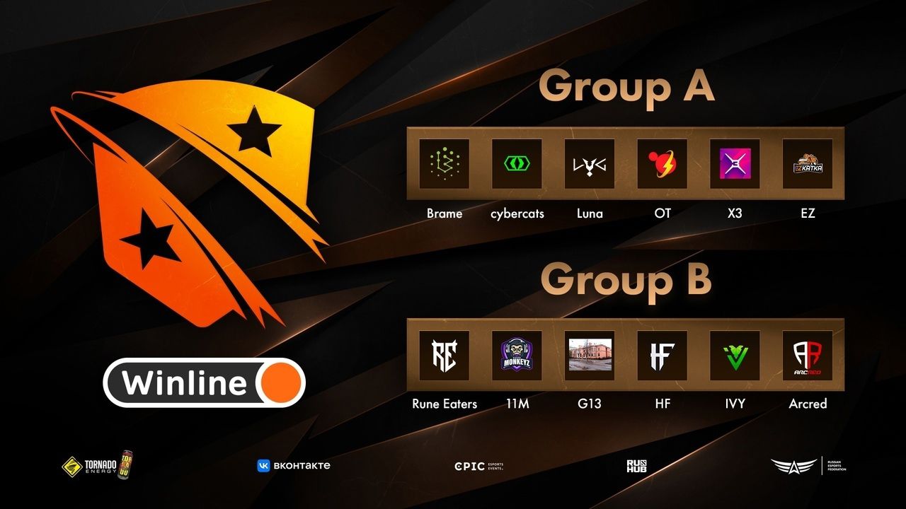 Участники группового этапа Winline Dota 2 Champions League Season 13