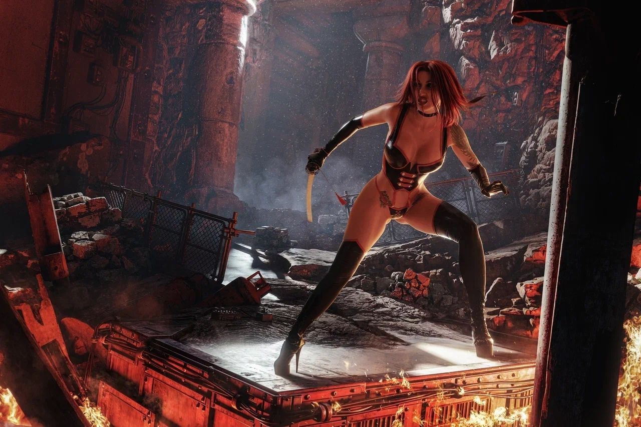 Косплей на Рейн из игры BloodRayne. Косплеер: Лера Химера. Источник: «ВКонтакте»