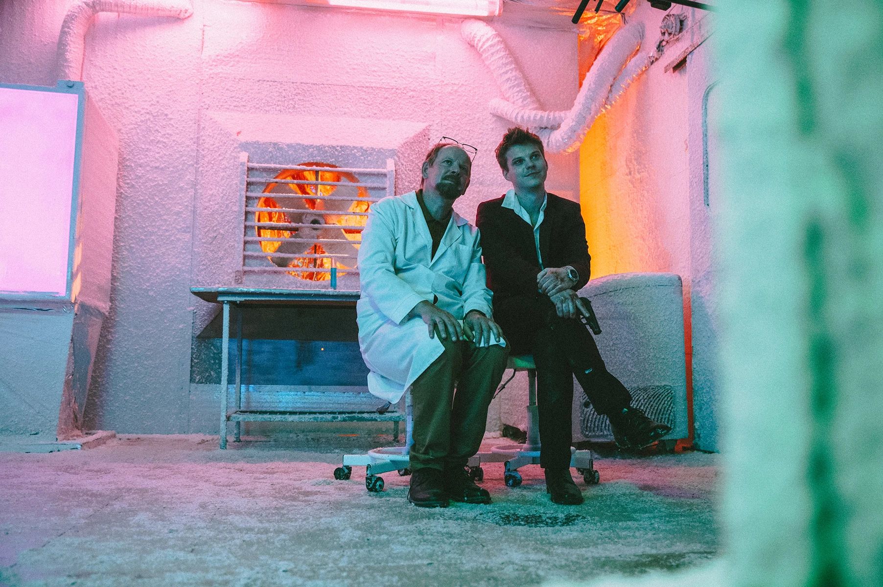 Кадр со съемок сериала «Отмороженные»