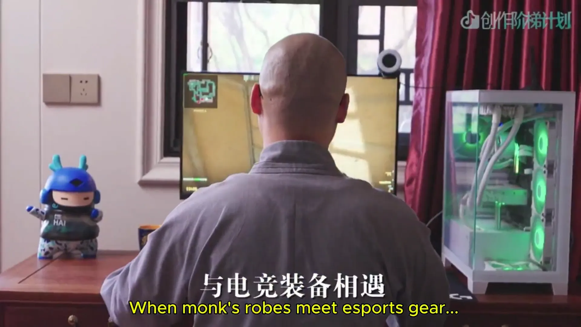 Сюжет про монаха, играющего в CS2 | Источник: страница neal в X