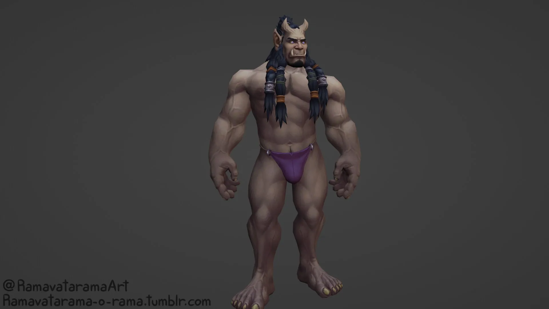 Полуорк-полудреней в World of Warcraft. Автор: Ramavatarama