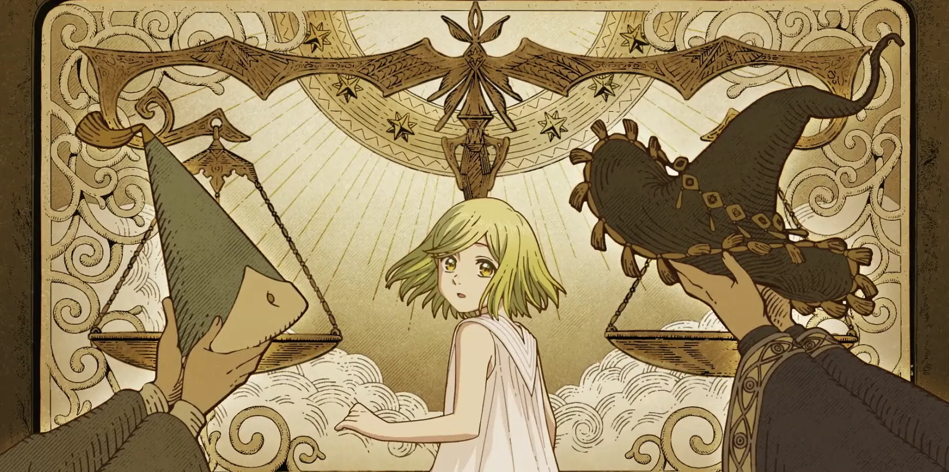 Кадр из аниме «Ателье колдовских колпаков»