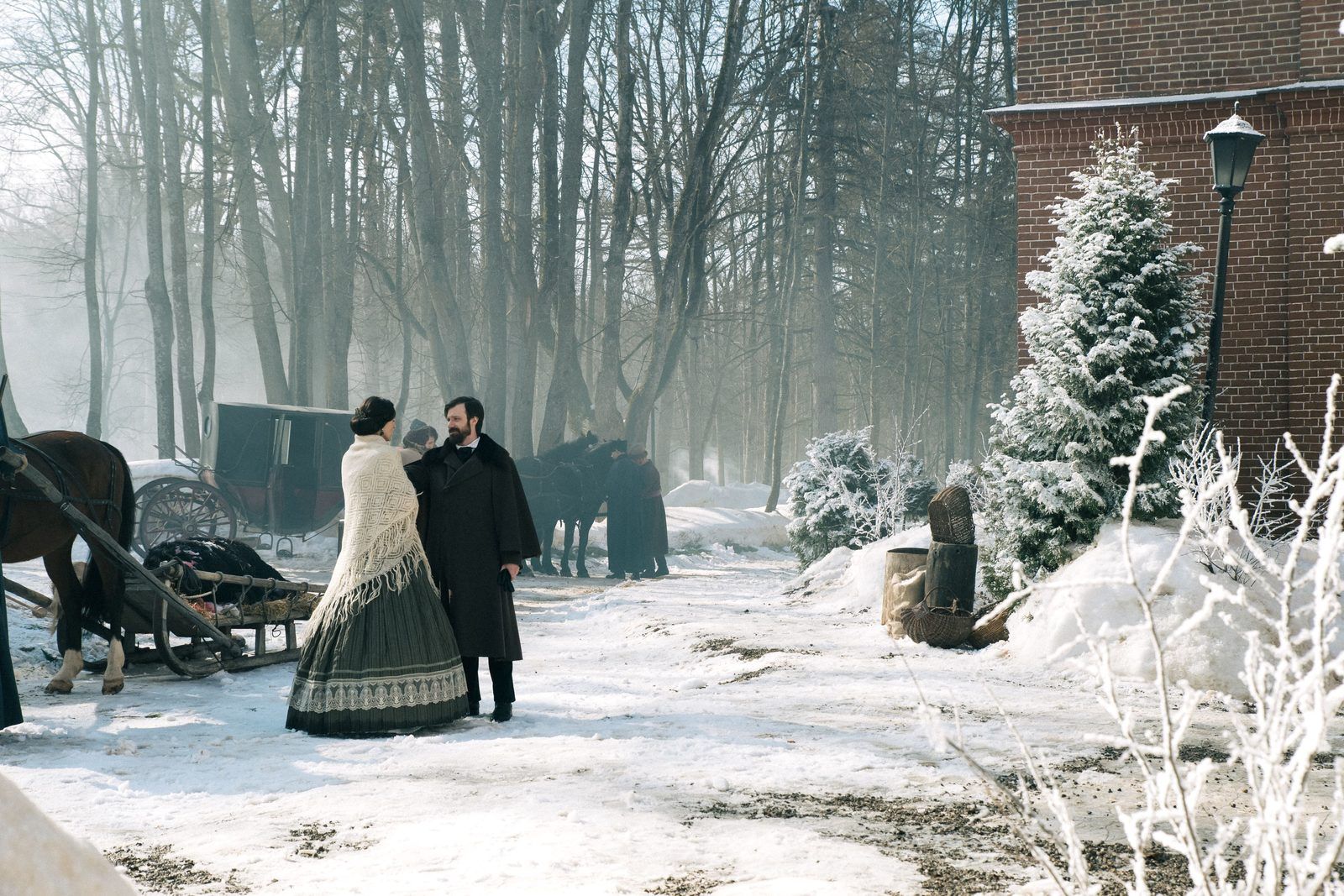 Кадр со съёмочной площадки сериала «Чёрная графиня»