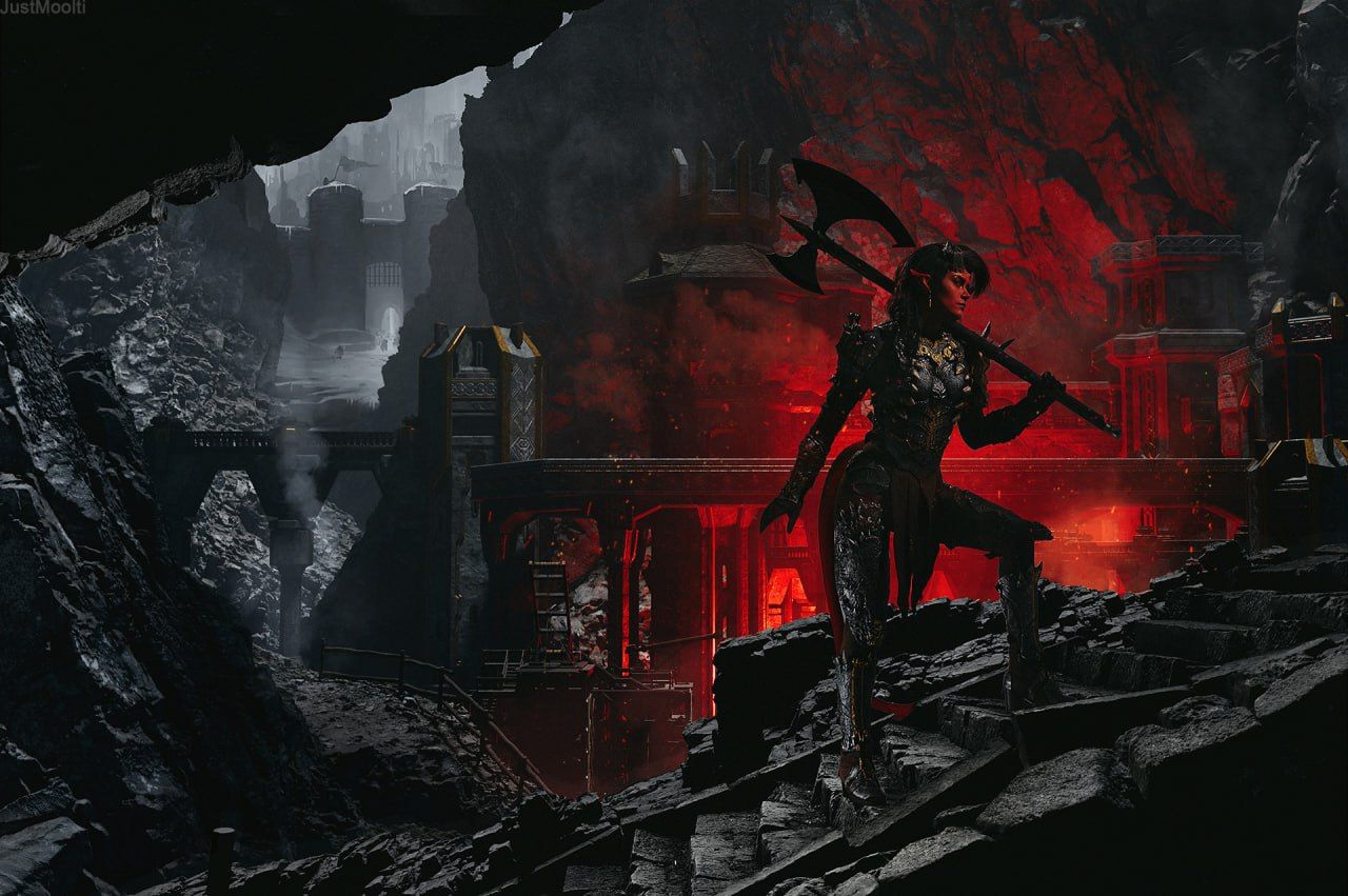 Косплей на Карлах из Baldur’s Gate 3. Косплеер: veselyebrovki.
Фотограф: JustMoolti.