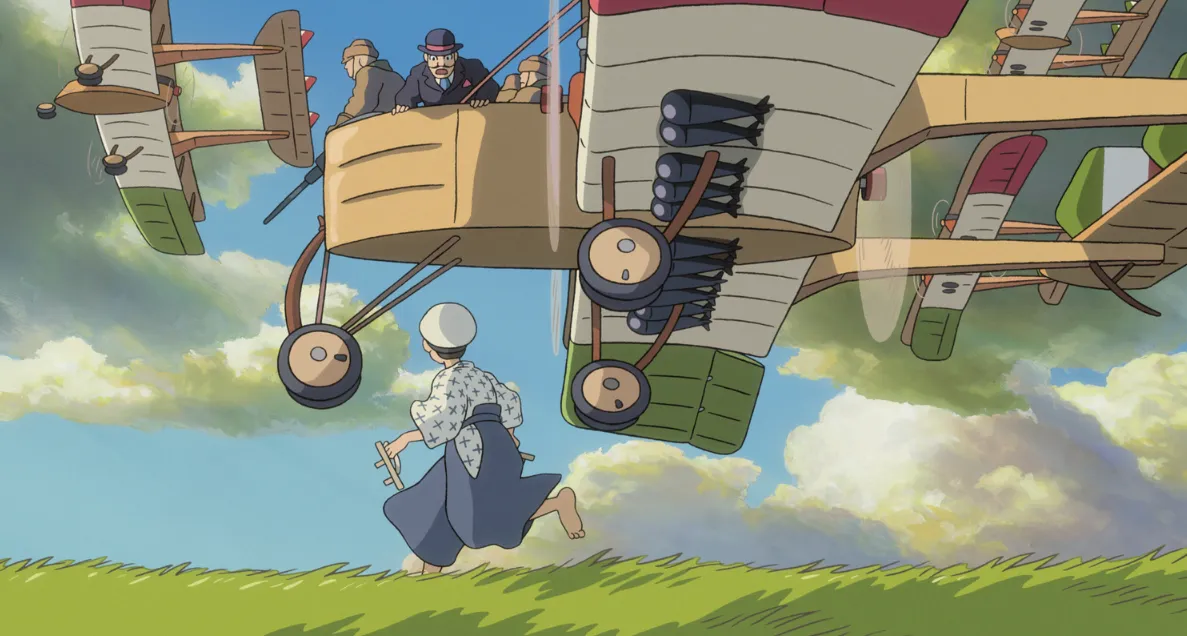 Кадр из аниме «Ветер крепчает»