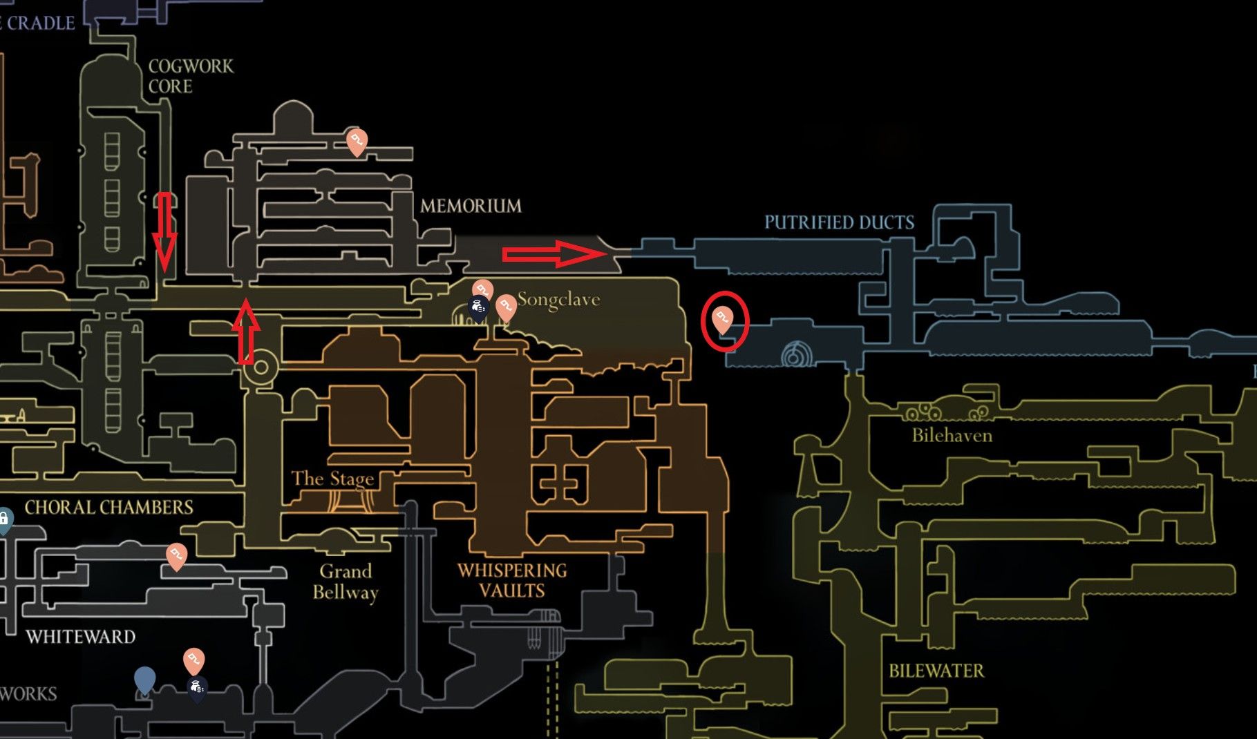 Скриншот из игры Hollow Knight: Silksong