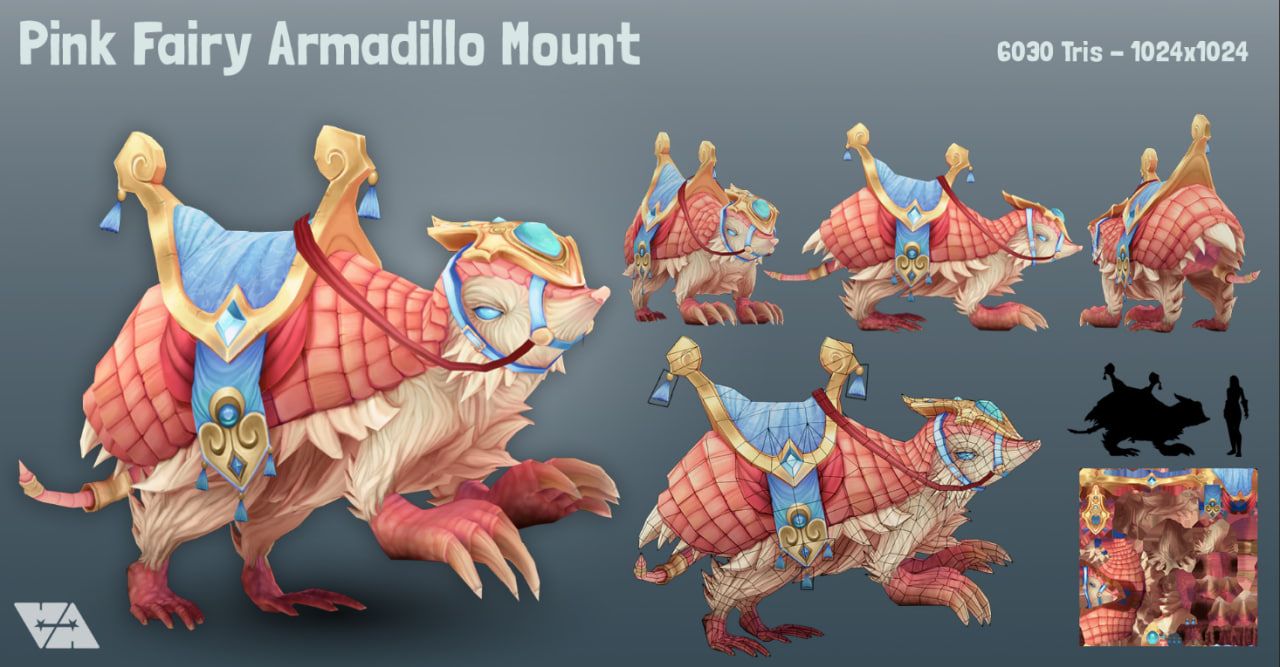 «Розовая фея-броненосец» работа представителя Колледжа творческих исследований Ванессы Аббо. Источник: worldofwarcraft.blizzard.com