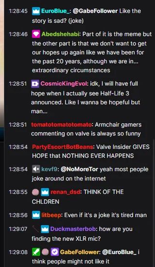 Комментарий инсайдера GabeFallower на трансляции в Twitch. Источник: Twitch