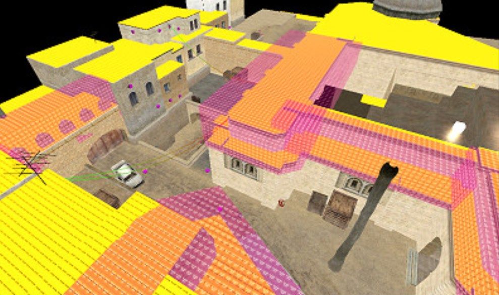 Карта de_dust_pcg в процессе разработки