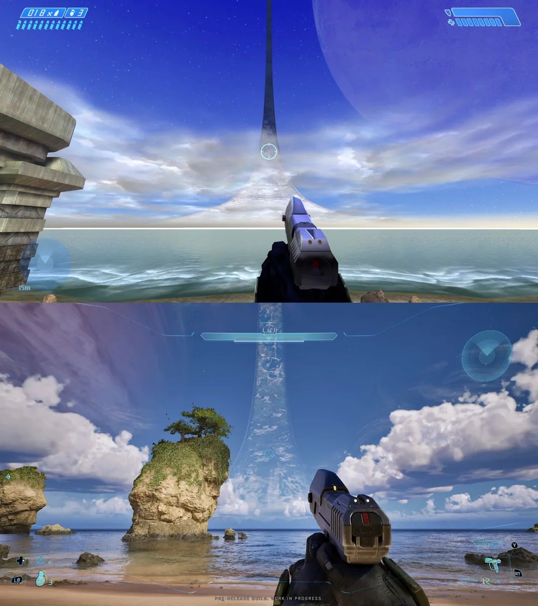 Скриншоты из Halo: Combat Evolved и Halo: Campaign Evolved. Источник: reddit