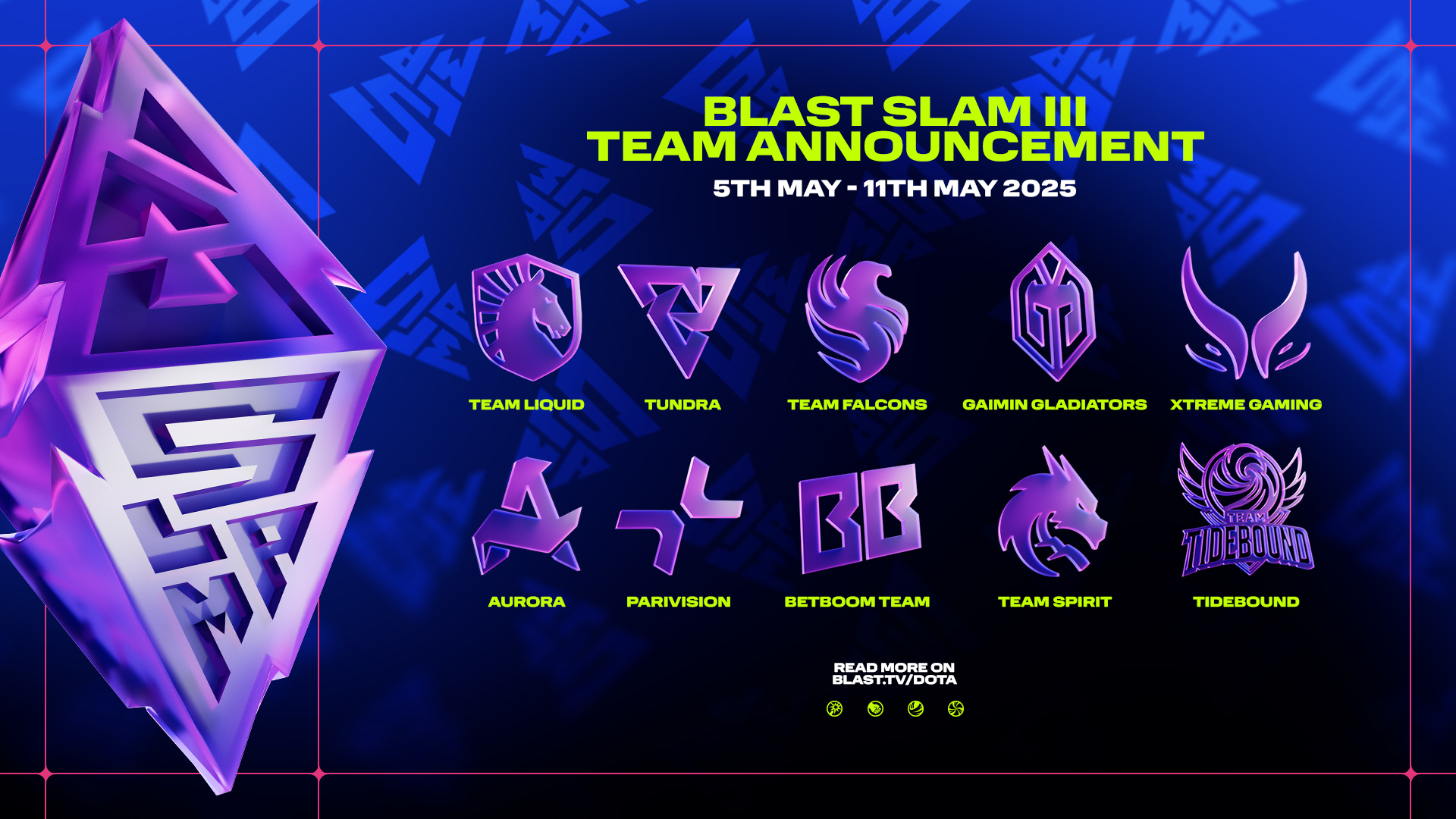 Приглашенные команды на BLAST Slam III | Источник: страница BLAST в X