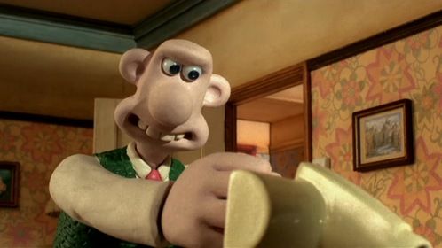 Уоллес разбирается с очередным своим изобретением