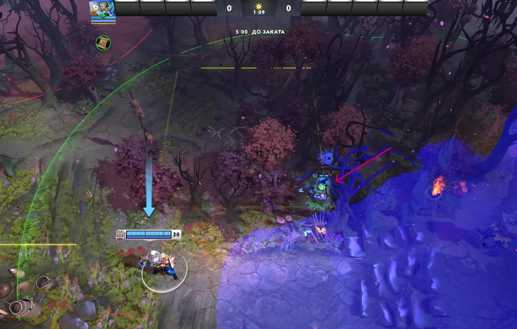 Рубим угловое дерево | Источник: Dota 2