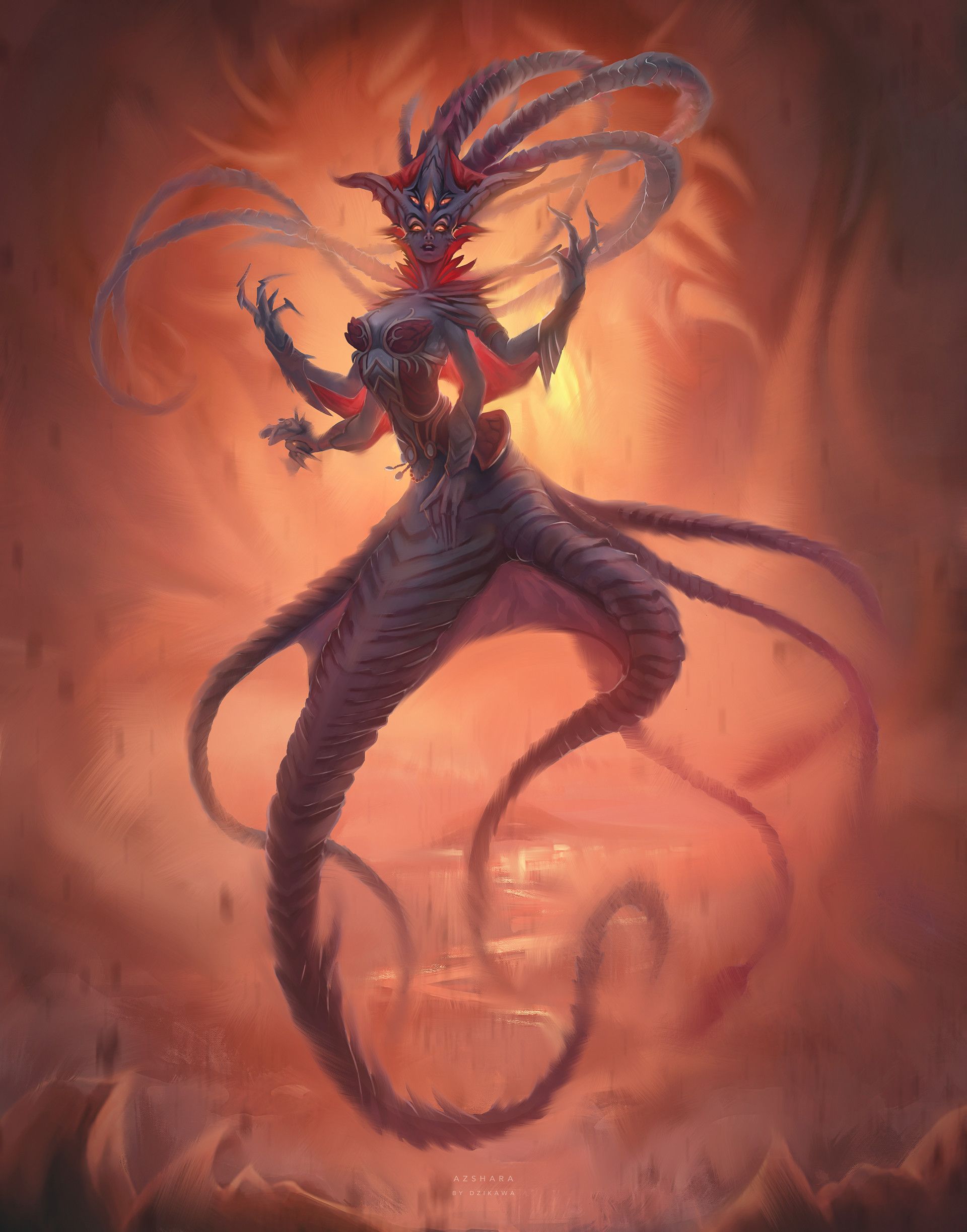 Королева Азшара &mdash; арт. Автор: Dzikawa