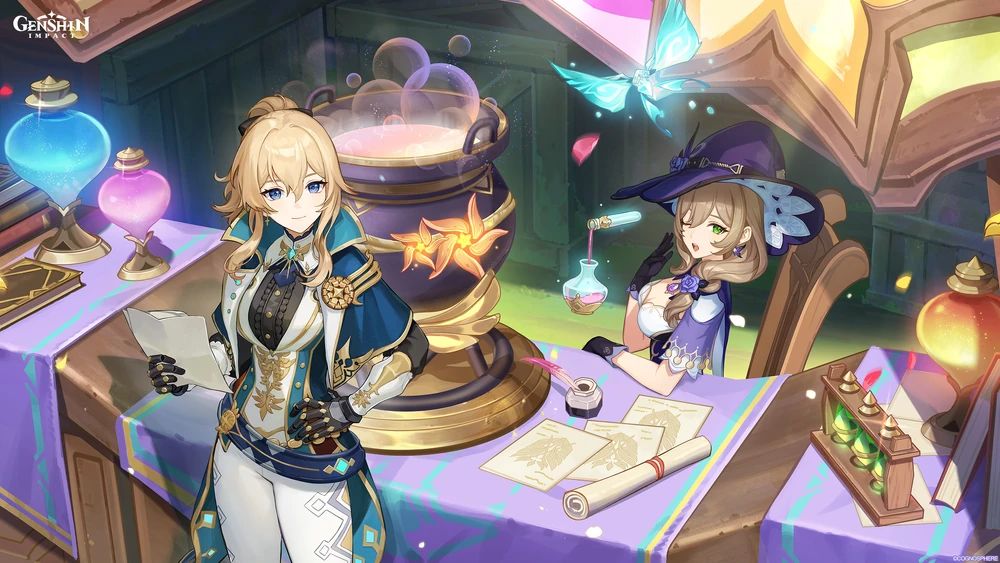 Лиза и Джинн, промо-арт версии 4.5