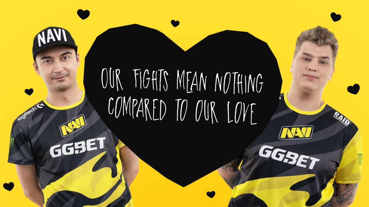Валентинки к 14 февраля от NAVI. Источник: twitter.com/natusvincere