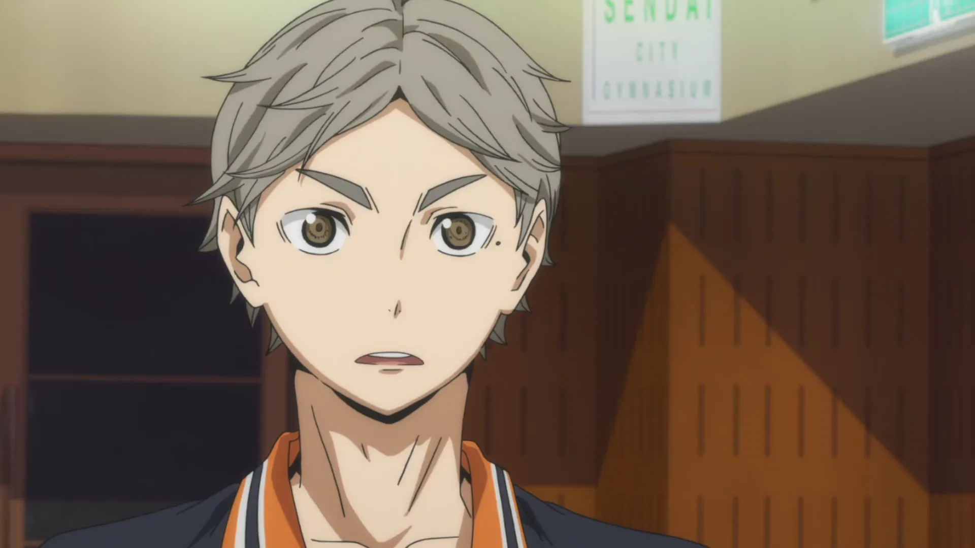 Кадр из аниме «Волейбол!!»