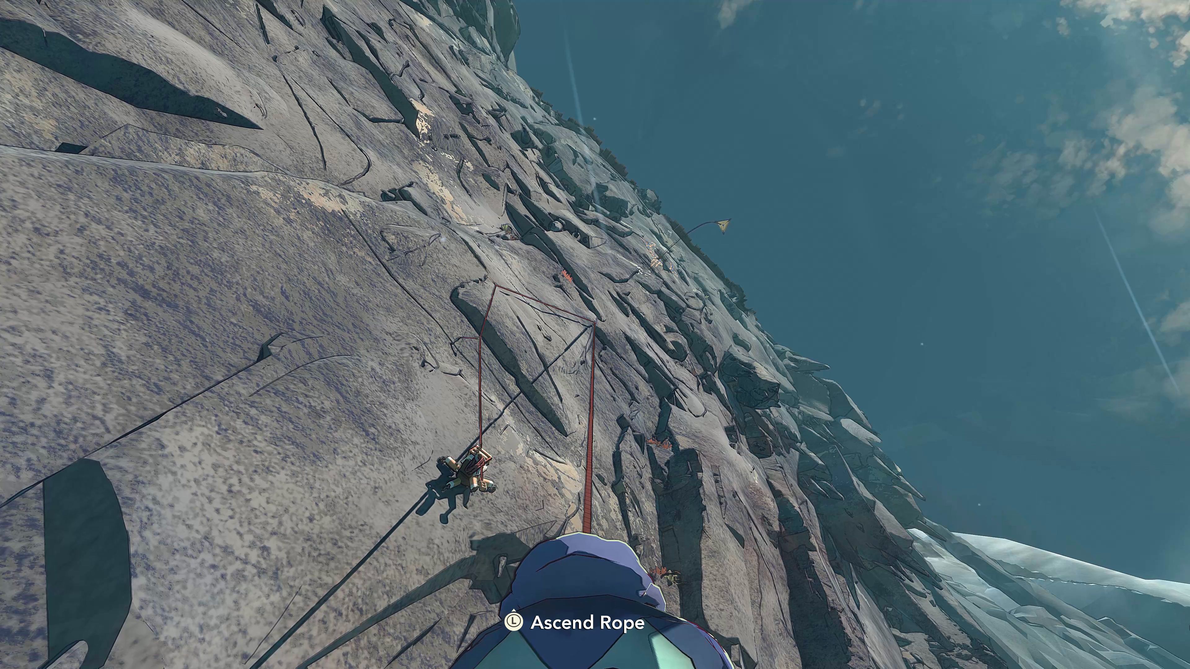 Забавно, что разработчики подписали эту стену как Bossfight Wall. Скриншот из Cairn. Источник: The Game Bakers