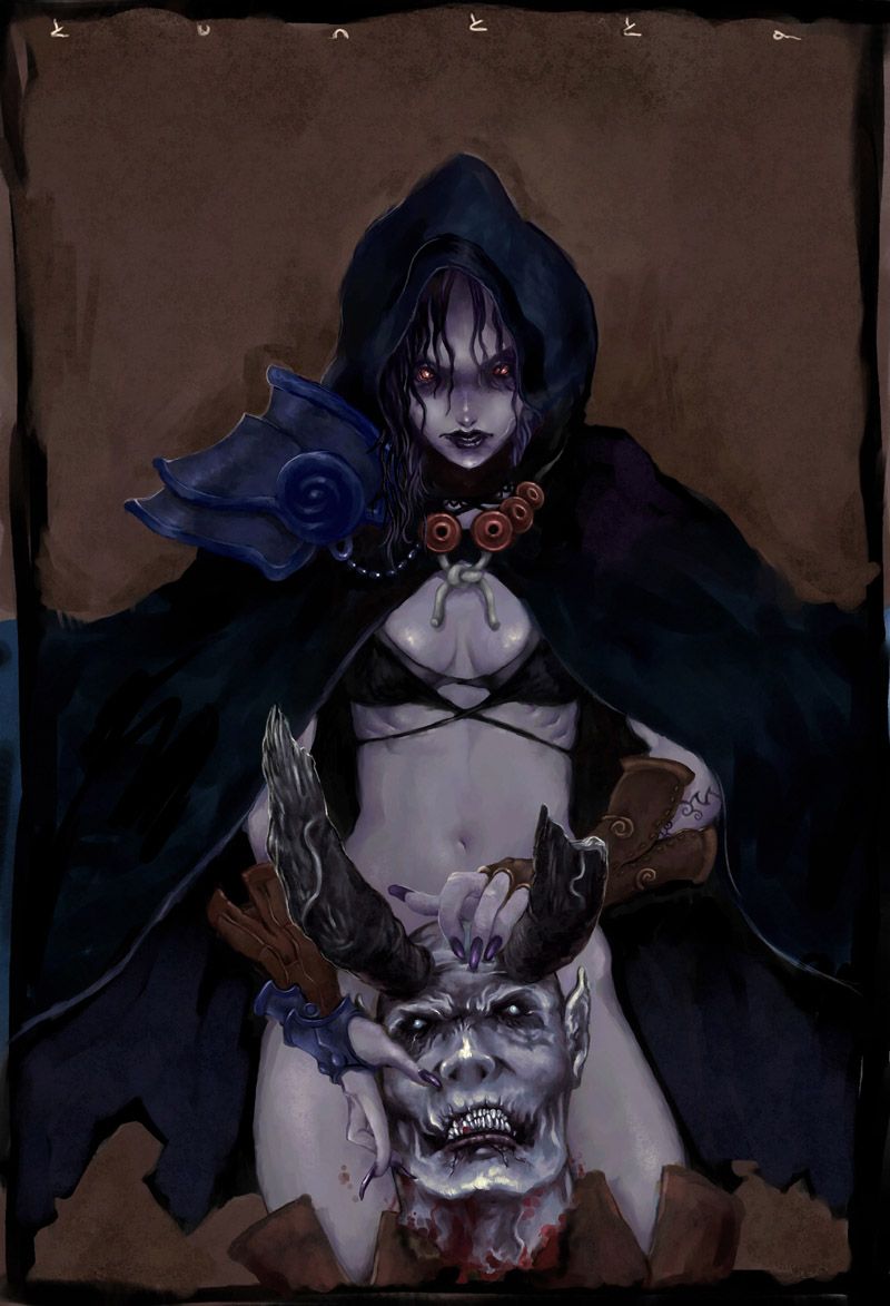 Ранний арт Kunkka: Сильвана Ветрокрылая из Warcraft 3 (2003)