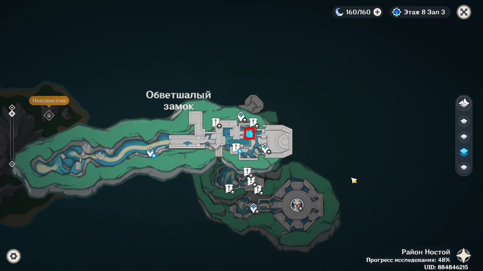 Местоположение полки на карте