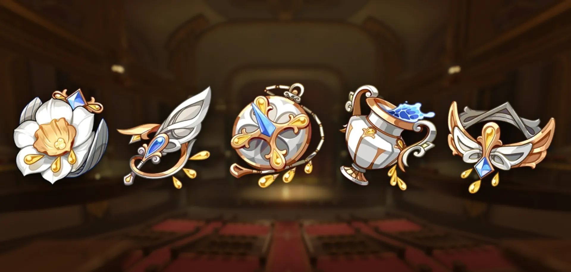 Сет артефактов «Золотая труппа». Источник: Genshin Impact