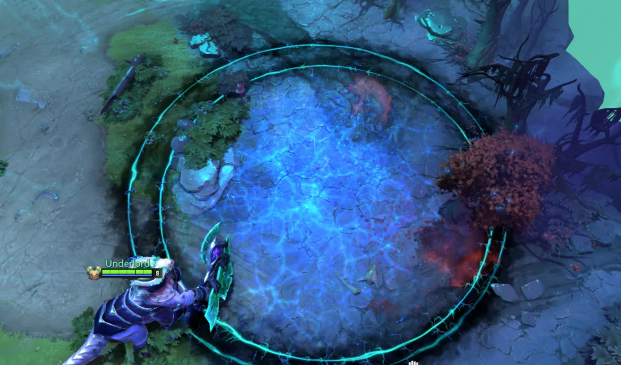 Внутренний круг — без Dezun Bloodrite, а внешний — с Dezun Bloodrite. Источник: Dota 2 