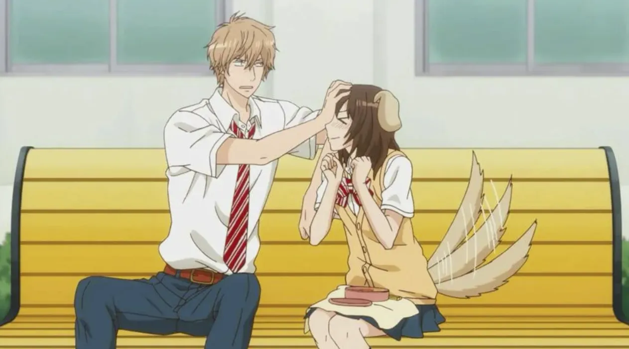 Кадр из аниме «Волчица и чёрный принц»