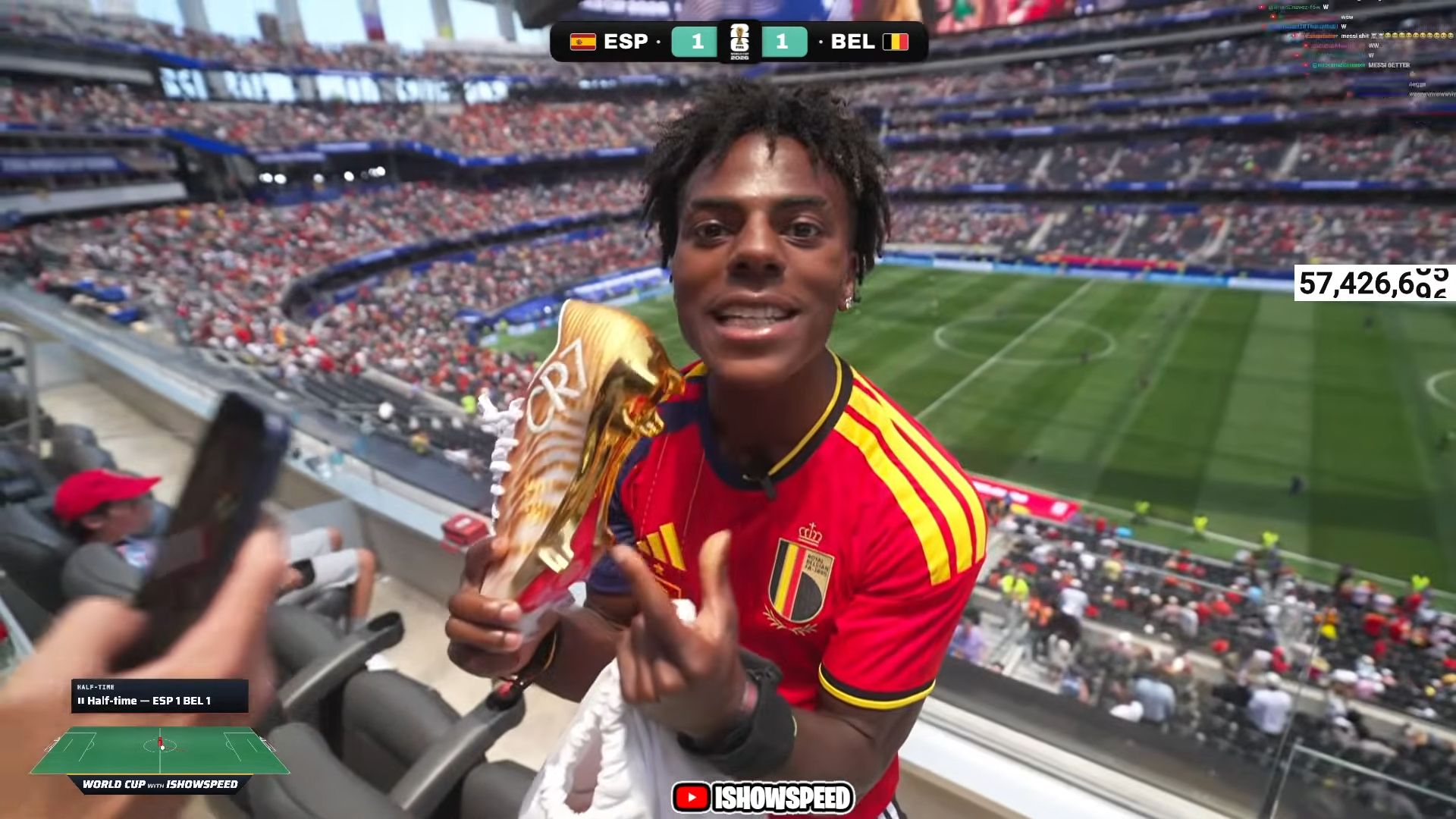 Источник: стрим iShowSpeed на YouTube
