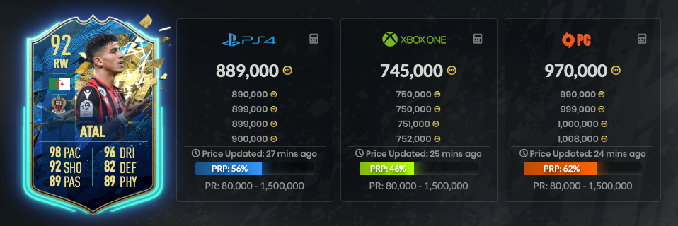 Стоимость Аталя