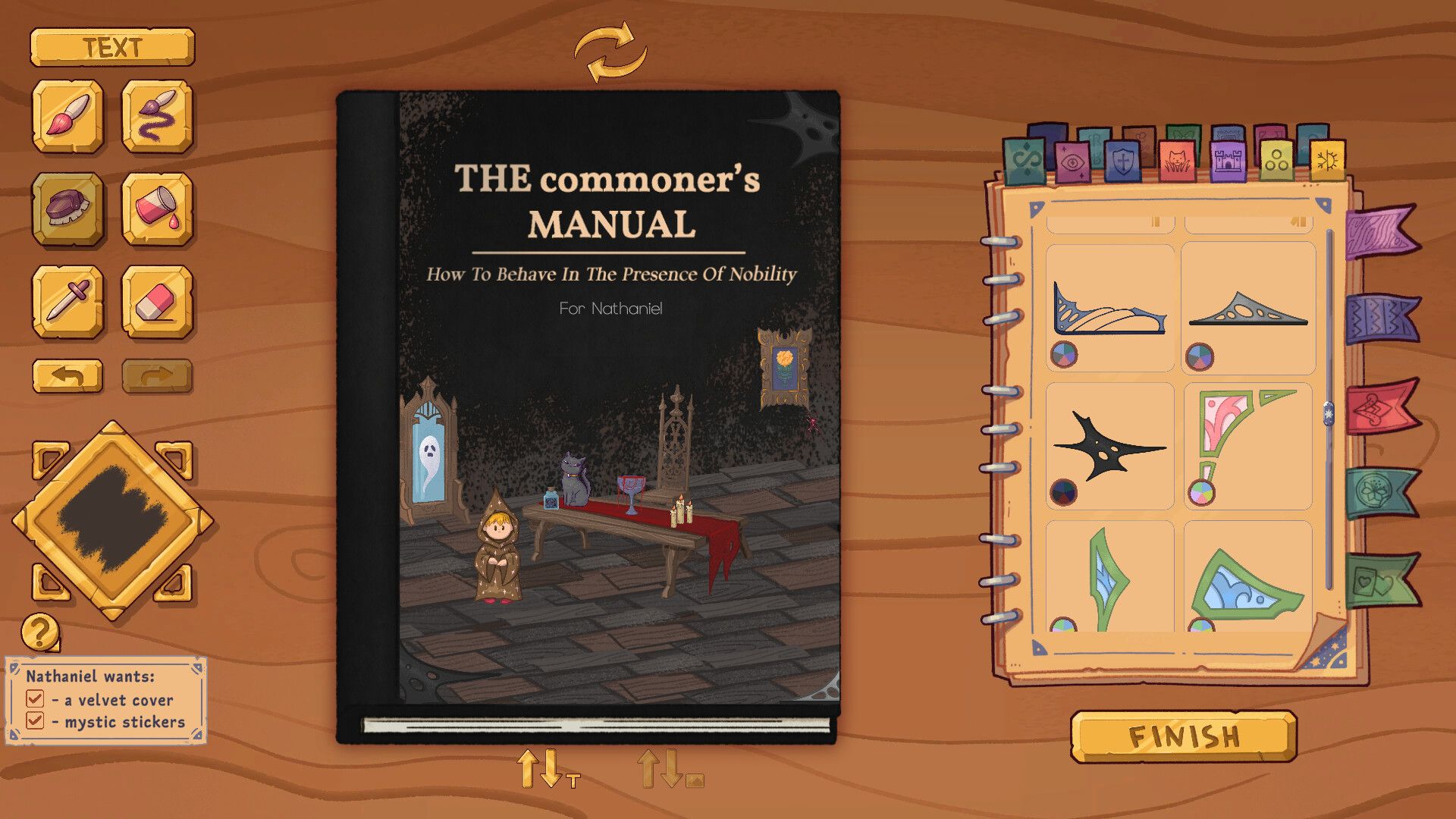 Скриншот из Bookbinding — Dark Cozy Sim