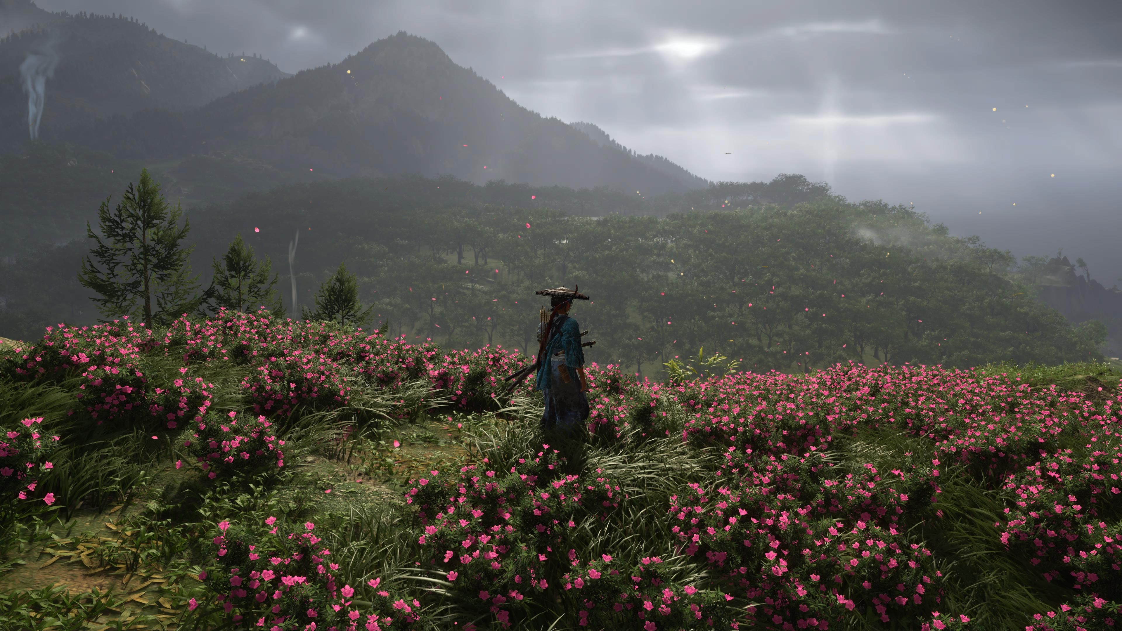 Точки интереса не открываются сами: их надо либо увидеть в подзорную трубу, либо найти клочок карты, либо спросить у NPC. Скриншот из Ghost of Yōtei