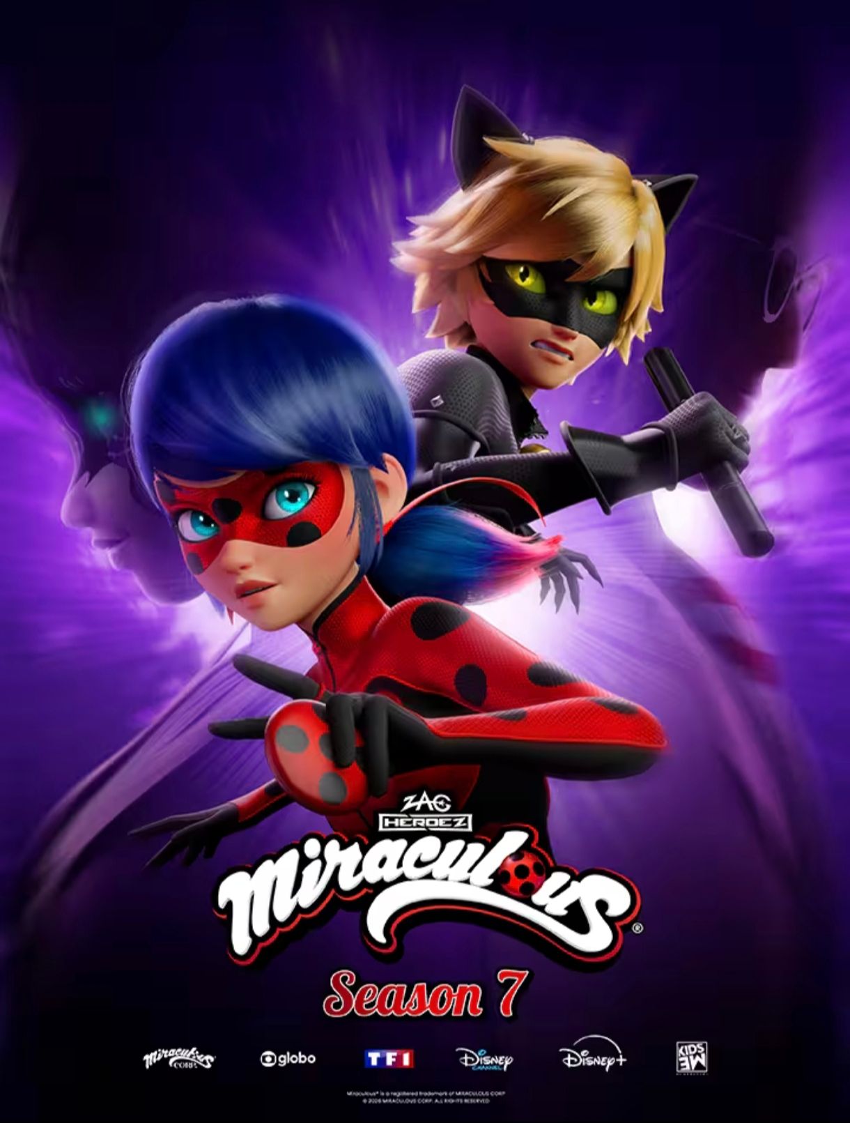 Постер седьмого сезона мультсериала «Леди Баг и Супер-Кот». Источник: miraculous.com