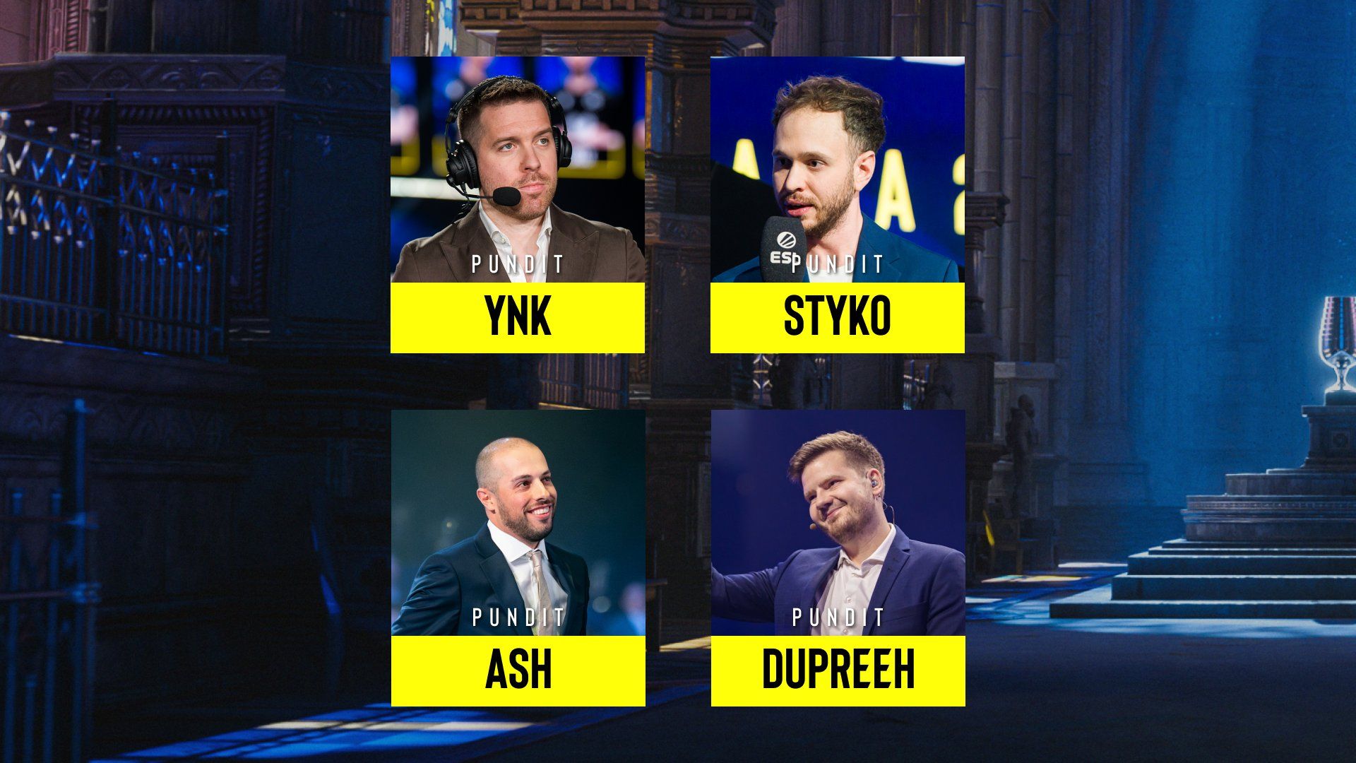 Участники студии аналитики на IEM Cologne Major 2026 | Источник: аккаунт ESL в X