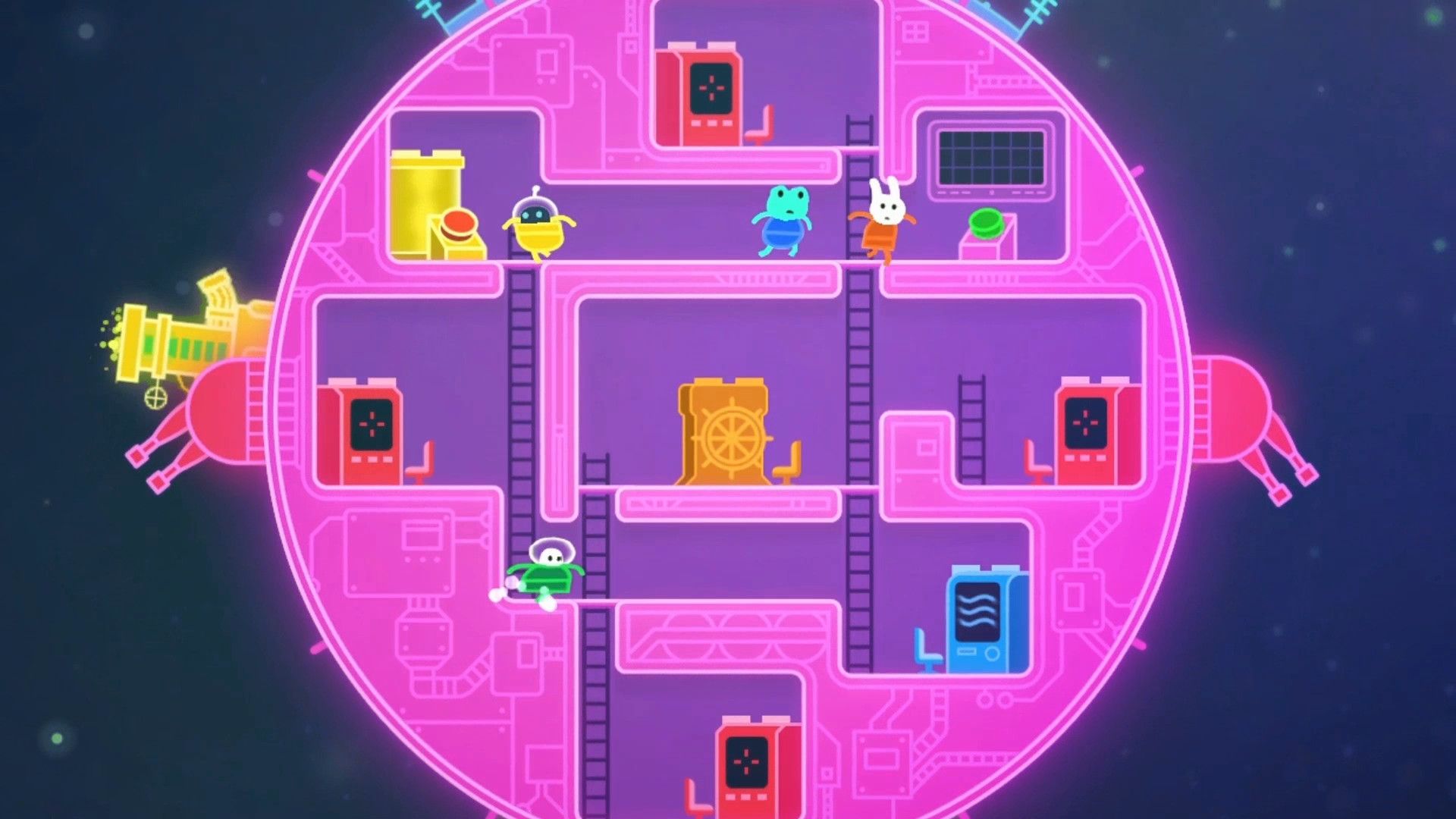 Скриншот из Lovers in a Dangerous Spacetime. Источник: Steam