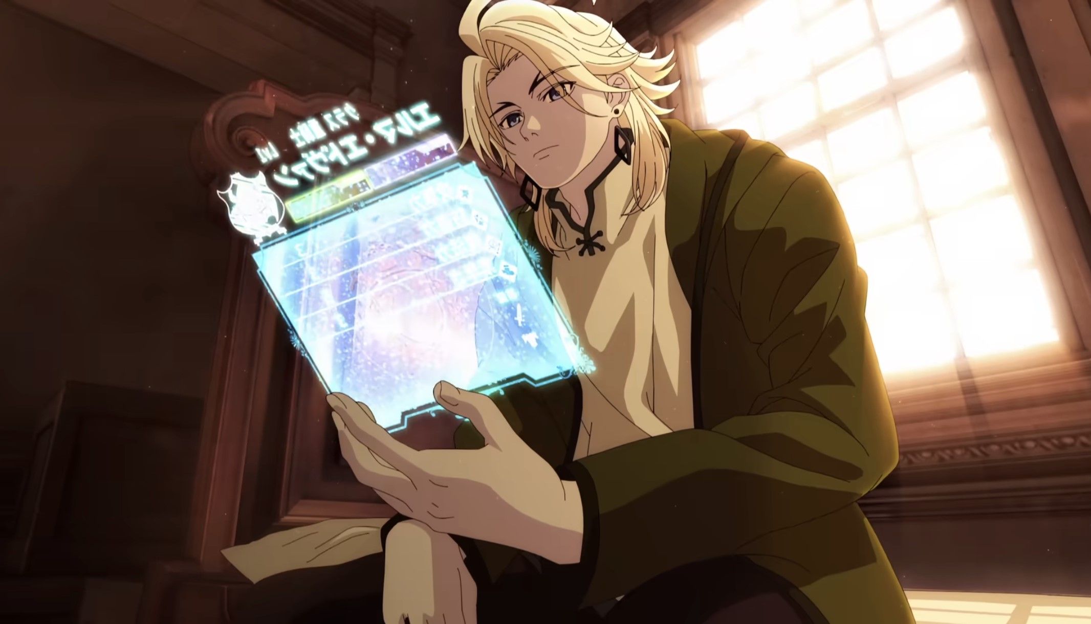 Кадр из трейлера аниме «Изгнанный реинкарнированный тяжёлый рыцарь не имеет себе равных в знаниях игры»