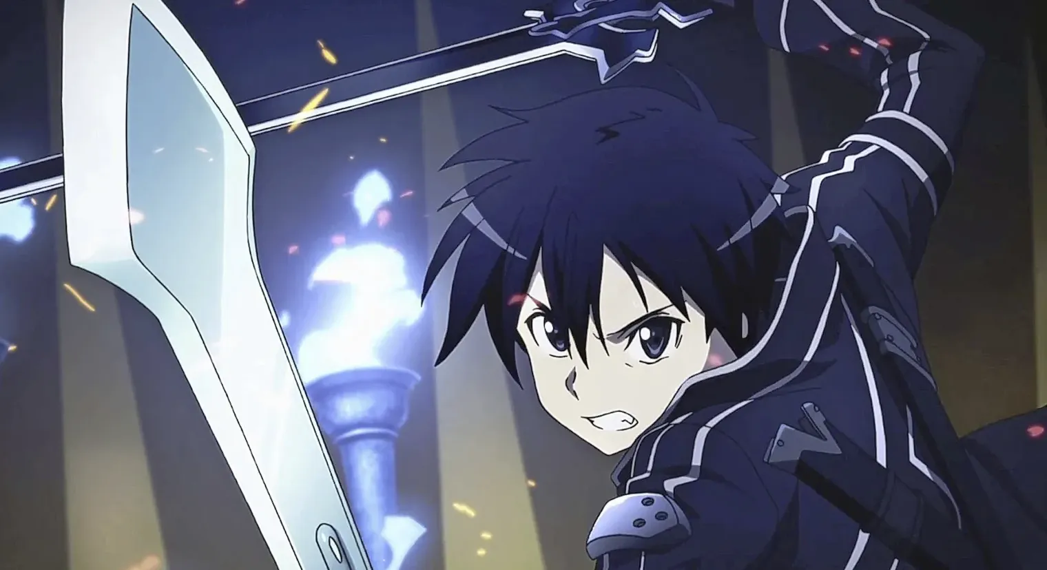 Кадр из аниме «Мастера меча онлайн»