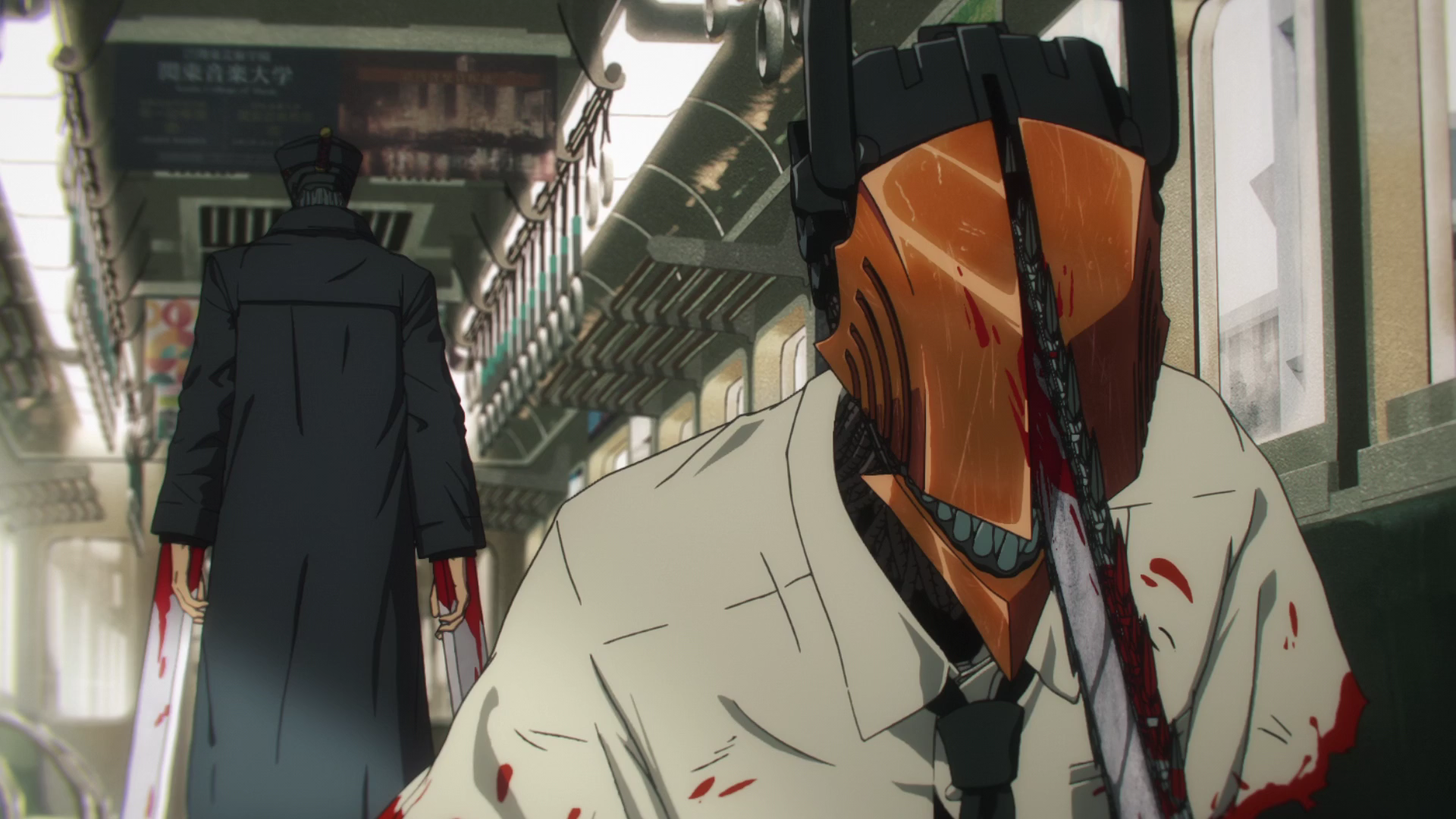 Кадр из аниме «Человек-бензопила»