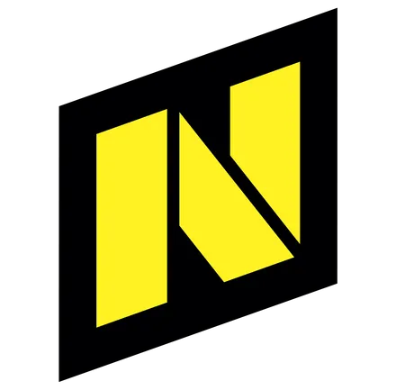 Сокращённый логотип NAVI на чёрном фоне