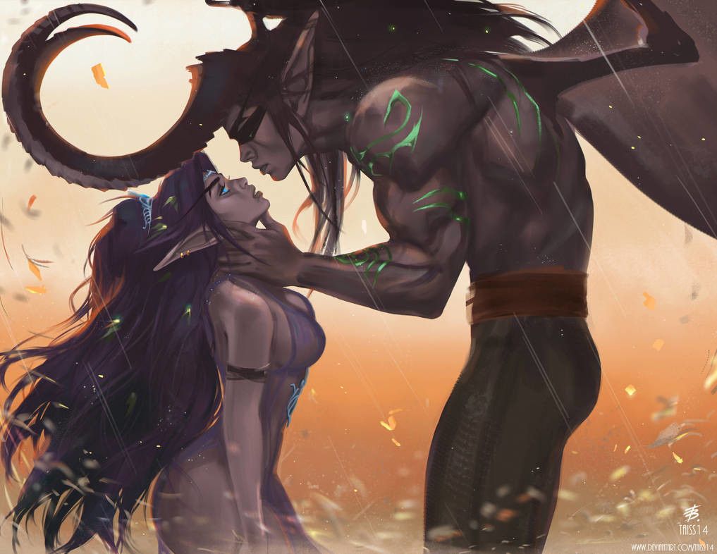 Иллидан и Тиранда. Автор арта: Taiss Taiss
