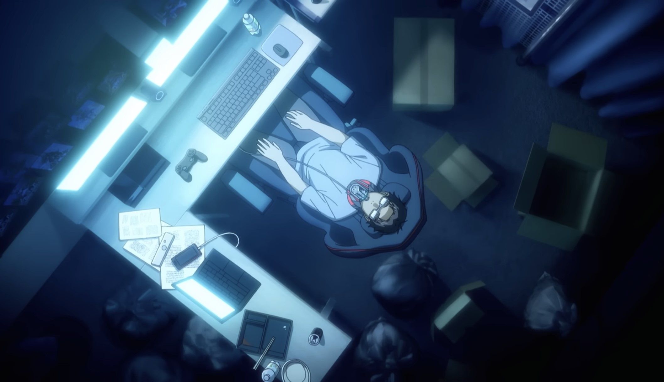 Кадр из трейлера аниме «Адский режим: Геймер, который любит спидран, становится бесподобным в параллельном мире с устаревшими настройками»