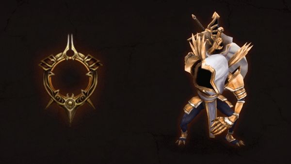 Декоративные награды 19-го сезона. «Портрет Доблести» и питомец ангельский алчный гоблин. Источник: diablo3.com