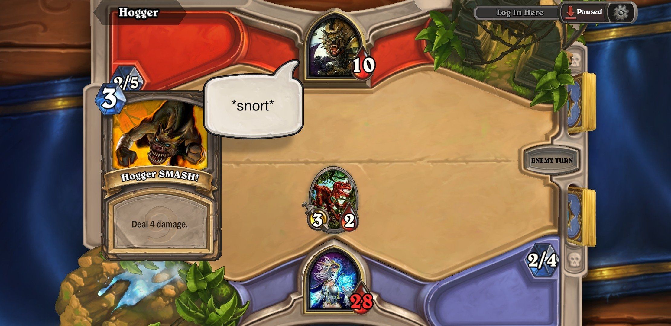 Скриншот из Hearthstone. Источник: Hearthstone