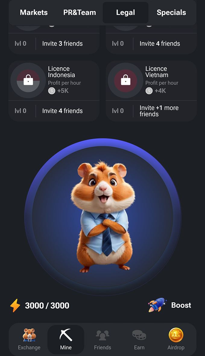 Карточки в Hamster Kombat