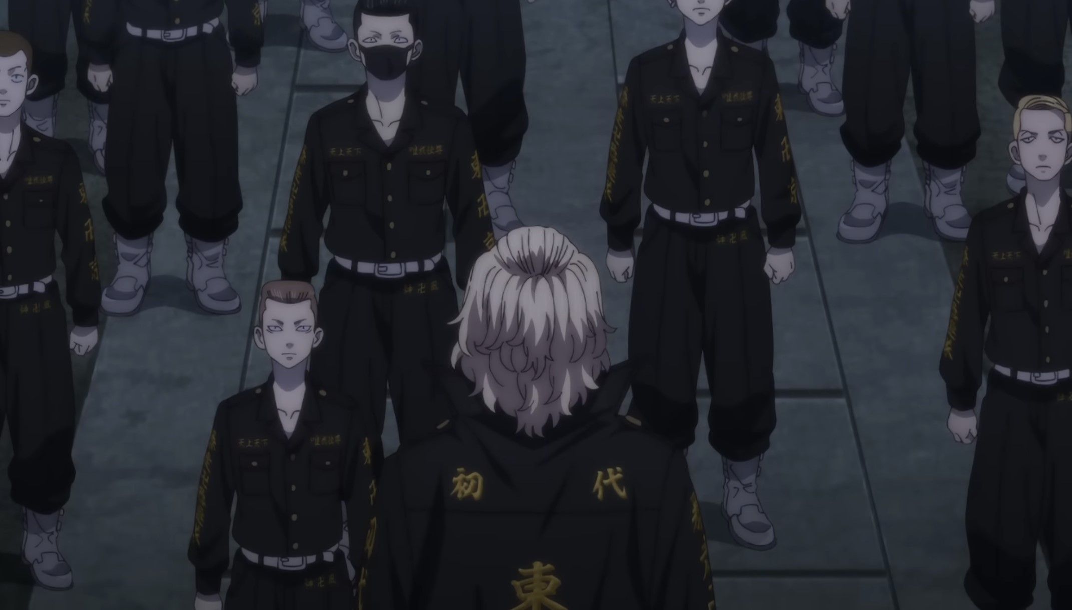 Кадр из аниме «Токийские мстители: Битва трёх небожителей»